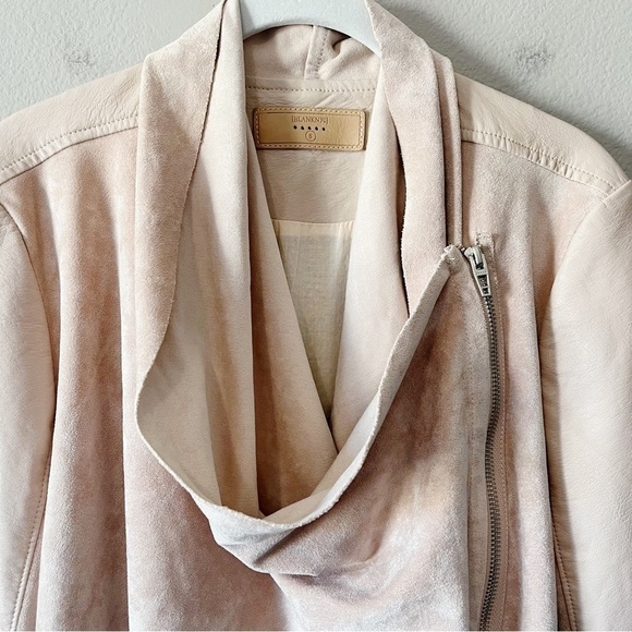Blank NYC Soft Pink Faux Leather Suede Moto Jack Full Zip Size Small - Picture 4 of 10